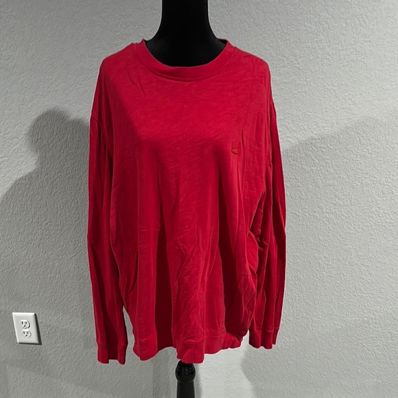 Lacoste Red Long Sleeve Tee - Picture 3 of 7